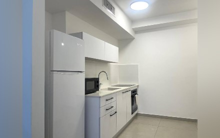 מטבח מאובזר עם מכשירים מודרניים